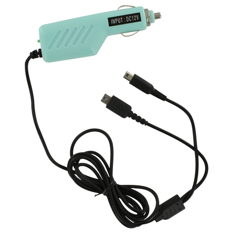 ZedLabz 12v car charger adaper for Nintendo DS Lite, DSi, 2DS & 3DS - Ice Blue - 1