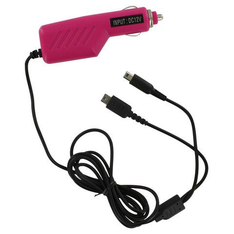 ZedLabz 12v car charger adaper for Nintendo DS Lite, DSi, 2DS & 3DS - Pink - 1