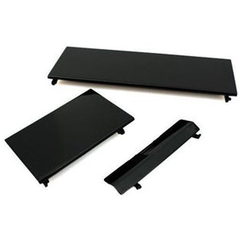 ZedLabz 3 in 1 replacement door cover flap set for Nintendo Wii console repair parts - Black - 1