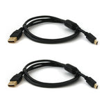 ZedLabz 3m Gold plated charging cables for Sony PS3 controller - 2 pack - 1