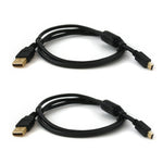 ZedLabz 3m Gold plated charging cables for Sony PS3 controller - 2 pack - 4