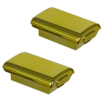 ZedLabz battery holder shell cover for Microsoft Xbox 360 wireless controllers - 2 pack gold - 1