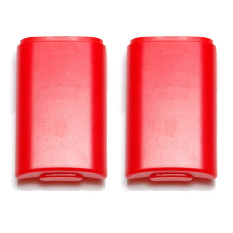 ZedLabz battery holder shell cover for Microsoft Xbox 360 wireless controllers - 2 pack red - 1