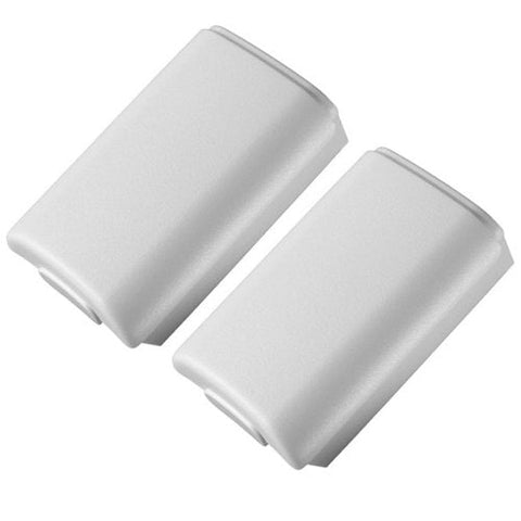 ZedLabz battery holder shell cover for Microsoft Xbox 360 wireless controllers - 2 pack white - 1