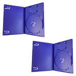 ZedLabz compatible replacement retail game disc storage case for Sony PS2 - 2 pack - blue - 1