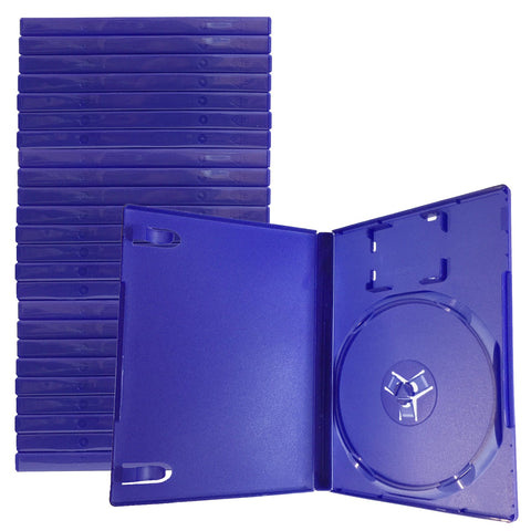 ZedLabz compatible replacement retail game disc storage case for Sony PS2 - 25 value pack - blue - 1