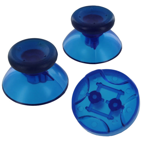 ZedLabz concave analog thumbsticks & D Pad mod kit for Microsoft Xbox 360 - transparent blue - 1