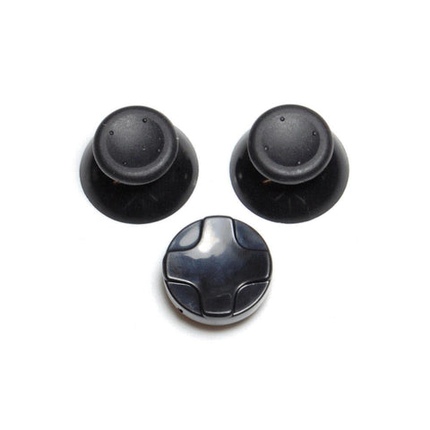 ZedLabz concave analog thumbsticks grip sticks & D Pad mod kit for Microsoft Xbox 360 - black - 1