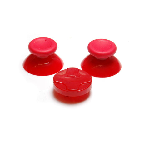 ZedLabz concave analog thumbsticks grip sticks & D Pad mod kit for Microsoft Xbox 360 - red - 2