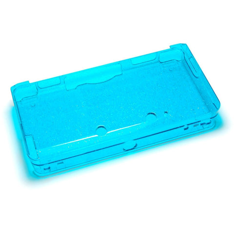 ZedLabz glitter crystal case for Nintendo 3DS (old 2012 model) - Protective hard armor cover shell - blue - 1