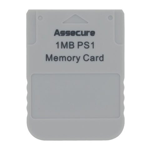 ZedLabz Memory card for Sony PS1 1MB 15 block PSX PlayStation one PSone (PS2 compatible*) - 2 pack grey - 2