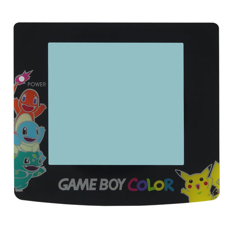 ZedLabz Pokemon edition replacement screen lens plastic cover with Pikachu Charmander Bulbasaur Squirtle for Nintendo Game Boy Color - 2