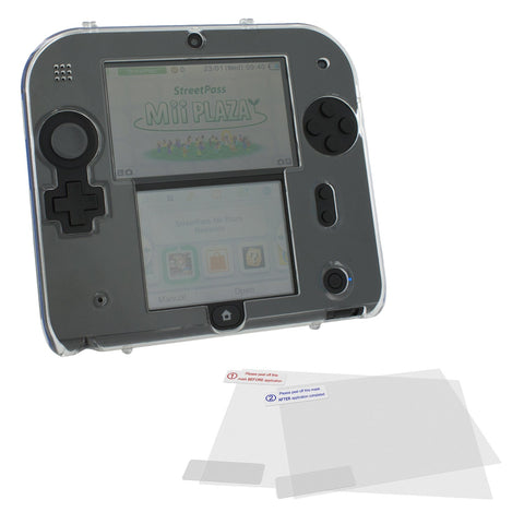 Zedlabz polycarbonate plastic hard case & screen protector kit for Nintendo 2DS - Clear - 1