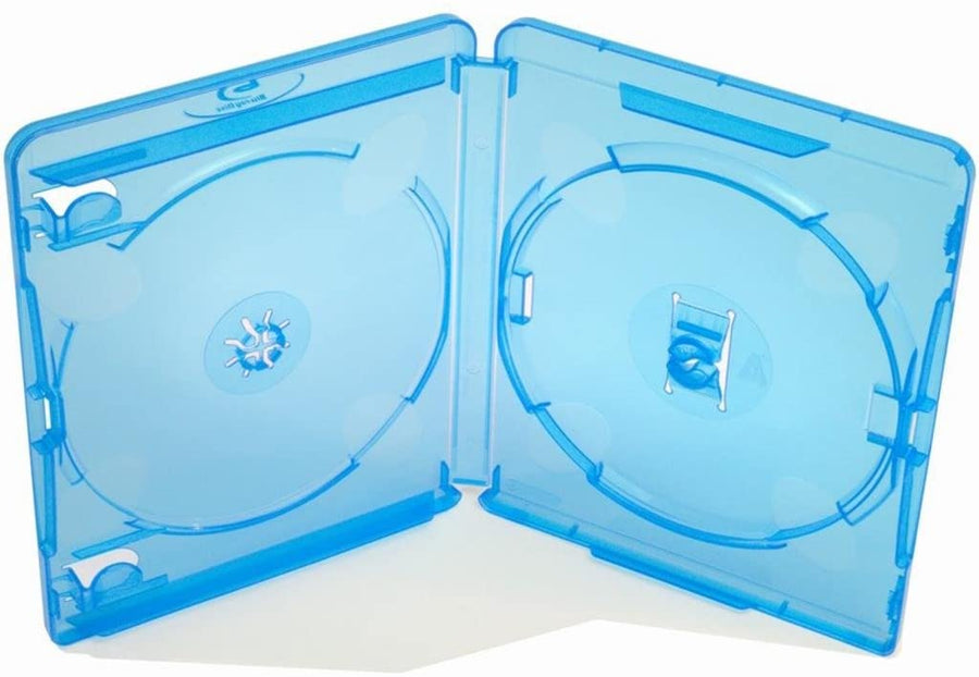 ZedLabz replacement 15mm spine Blu ray retail case for 2 discs - 2 pack blue - 1