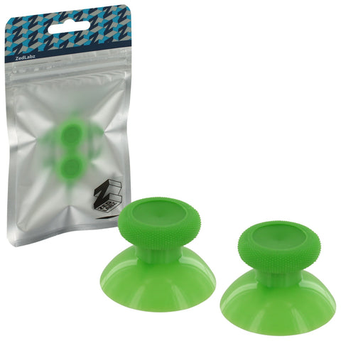 ZedLabz replacement concave rubber analog thumbsticks for Microsoft Xbox One controller - 2pk green - 1