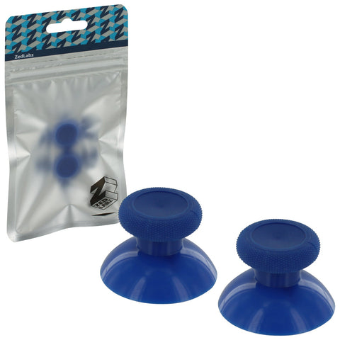 ZedLabz replacement concave rubber analog thumbsticks for Xbox One controller - 2 pack blue - 1