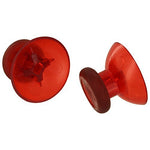 ZedLabz replacement concave rubber analog thumbsticks for Xbox One controller - 2 pack clear red - 6