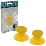 ZedLabz replacement concave rubber analog thumbsticks for Xbox One controller - 2 pack yellow - 1