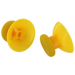 ZedLabz replacement concave rubber analog thumbsticks for Xbox One controller - 2 pack yellow - 2