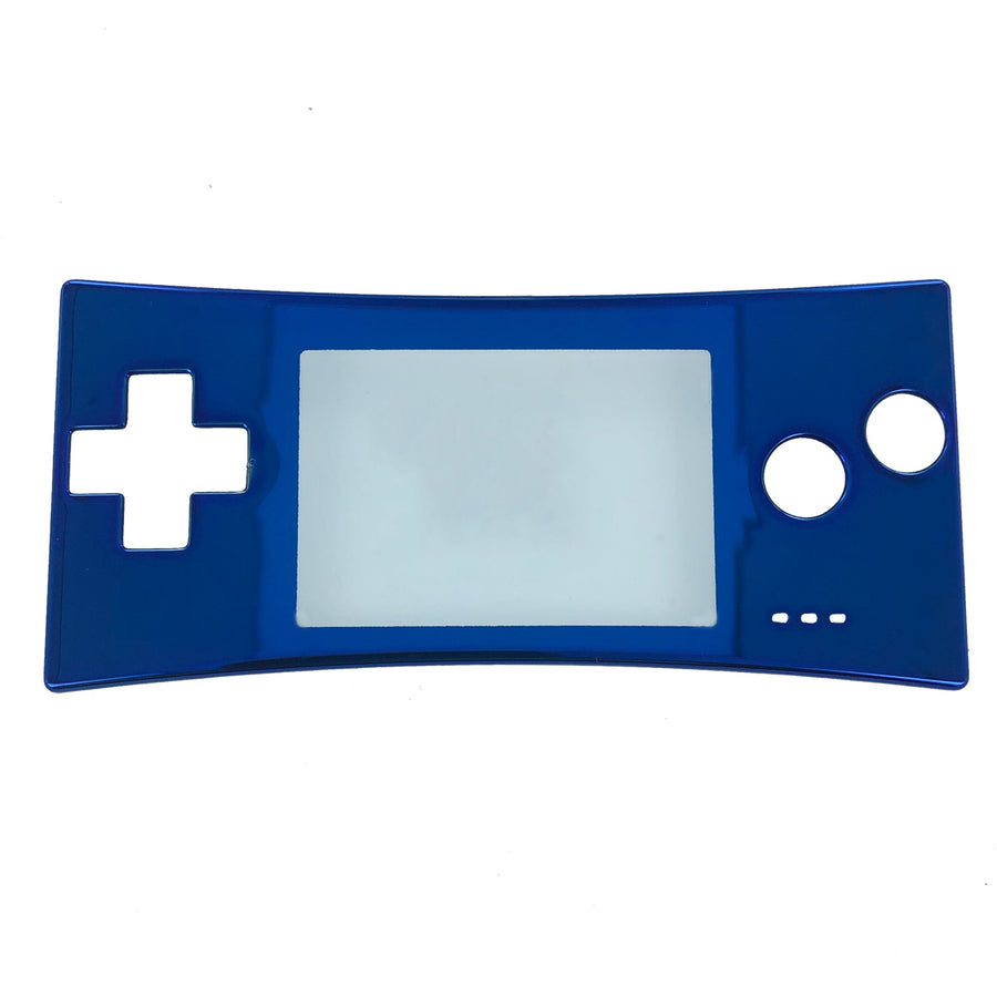 ZedLabz replacement faceplate screen lens for Nintendo Game Boy Micro - Chrome blue - 1