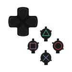 ZedLabz replacement genuine OEM d - pad & action button set for Sony PS4 controllers - black - 1