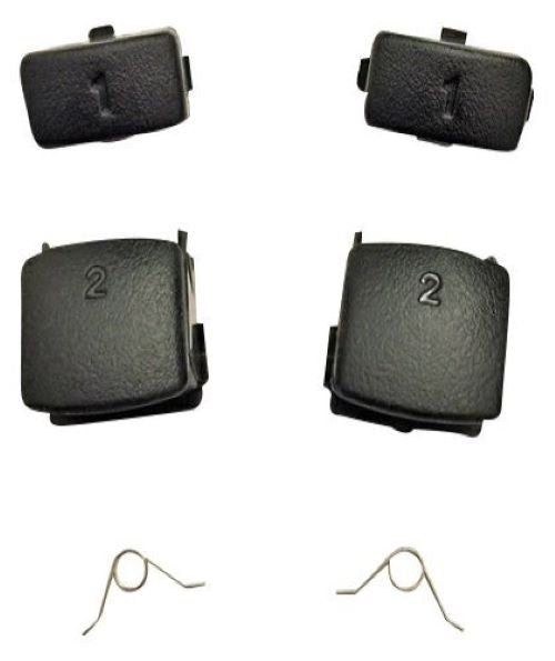 ZedLabz replacement L2 R2 L1 R1 trigger shoulder button & spring set for Sony PS3 controllers - black - 1