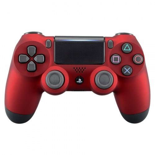 ZedLabz replacement soft touch front housing face plate for Sony PS4 Pro JDM - 040 controllers - Crimson red - 1