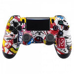 ZedLabz replacement soft touch front housing face plate for Sony PS4 Pro JDM - 040 controllers - sticker bomb - 1