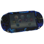 ZedLabz SC - 1 soft silicone skin protector cover bumper case for Sony PS Vita 2000 Slim - camo blue - 1