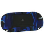 ZedLabz SC - 1 soft silicone skin protector cover bumper case for Sony PS Vita 2000 Slim - camo blue - 2