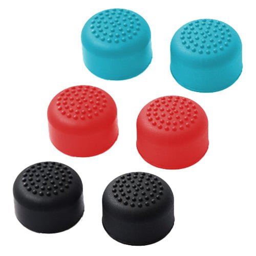 ZedLabz silicone dotted grip thumb stick extender caps for Nintendo Switch joy - con controllers - 6 pack multi colour - 1