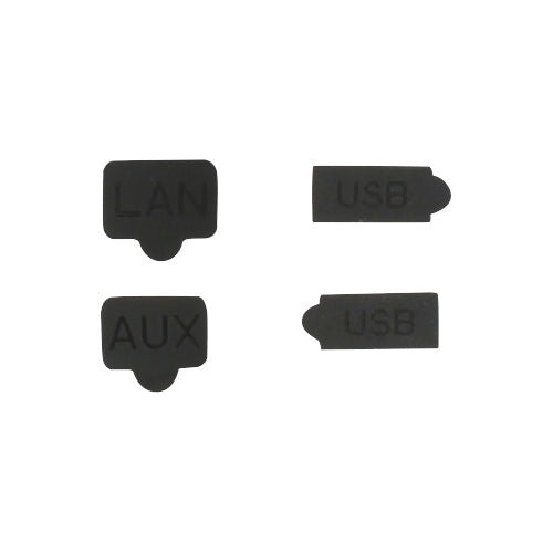 ZedLabz silicone rubber dust cover port plugs aux USB lan for Sony PS4 PlayStation 4 - black - 1