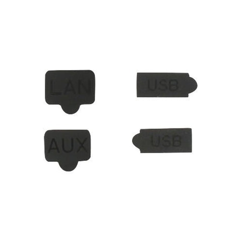 ZedLabz silicone rubber dust cover port plugs aux USB lan for Sony PS4 PlayStation 4 - black - 1