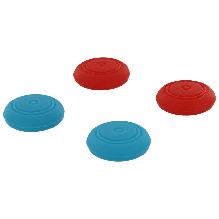 ZedLabz silicone thumb grip stick caps for Nintendo Switch joy - con controllers - 4 pack red & blue - 1