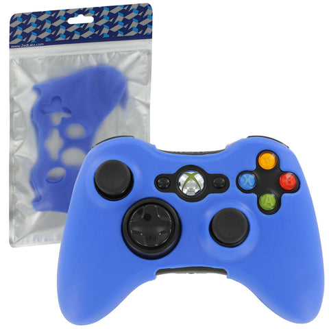 ZedLabz soft silicone rubber skin grip cover case for Microsoft Xbox 360 controller - blue - 1