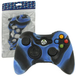 ZedLabz soft silicone rubber skin grip cover case for Microsoft Xbox 360 controller - camo blue - 1