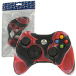 ZedLabz soft silicone rubber skin grip cover case for Microsoft Xbox 360 controller - camo red - 1