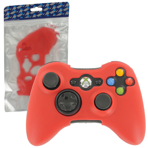 ZedLabz soft silicone rubber skin grip cover case for Microsoft Xbox 360 controller - red - 1