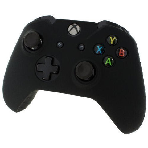 ZedLabz soft silicone rubber skin grip cover for Xbox One controller with ribbed handle - black - 2