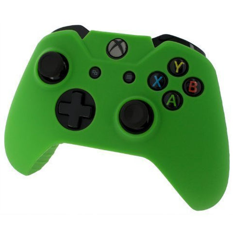 ZedLabz soft silicone rubber skin grip cover for Xbox One controller with ribbed handle - green - 2