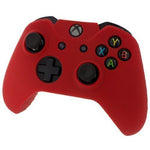 ZedLabz soft silicone rubber skin grip cover for Xbox One controller with ribbed handle - red - 3