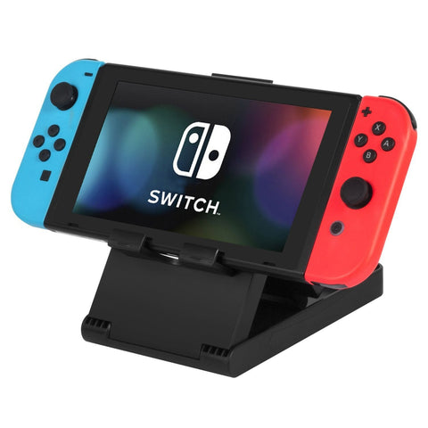 ZedLabz tabletop multi angle foldable stand for Nintendo Switch with charging port access - black - 1