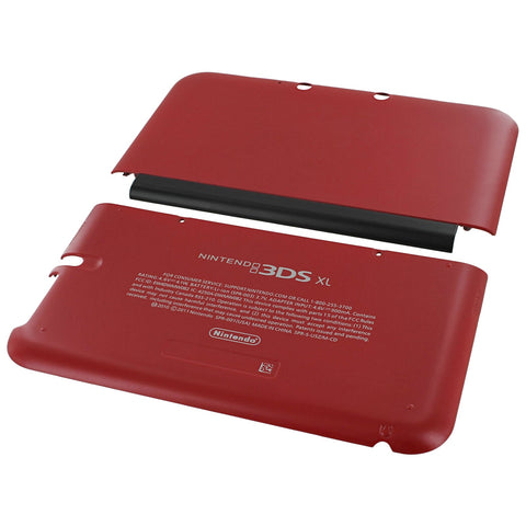 ZedLabz top & bottom cover plates kit for Nintendo 3DS XL console (old 2012) - red - 1