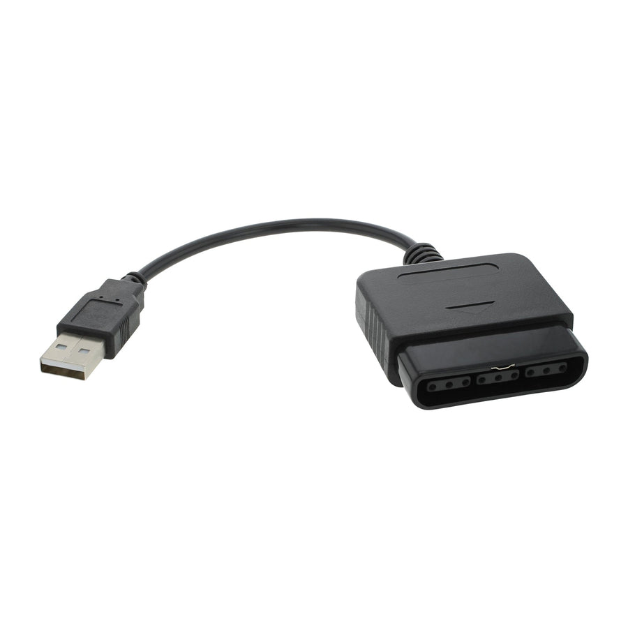 Zedlabz USB converter adapter cable lead for Sony PS2 controller to PS3 console - black - 1