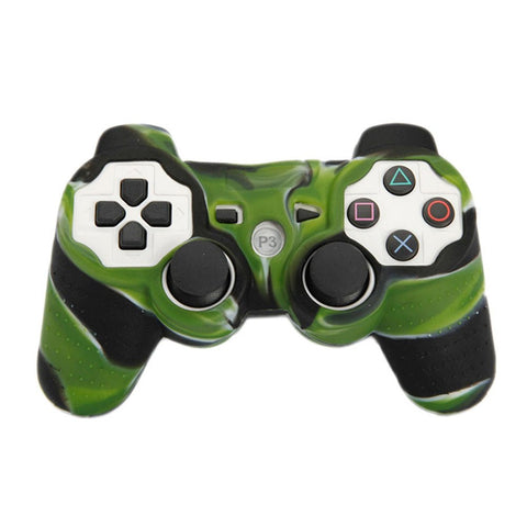 ZedLabz value soft silicone rubber skin grip cover for Sony PS3 controllers - camo green - 1