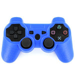 ZedLabz value soft silicone rubber skin grip cover for Sony PS3 controllers - royal blue - 1