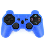 ZedLabz value soft silicone rubber skin grip cover for Sony PS3 controllers - royal blue - 4