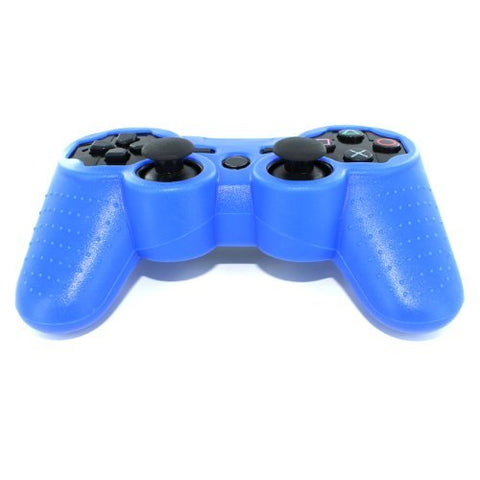 ZedLabz value soft silicone rubber skin grip cover for Sony PS3 controllers - royal blue - 2