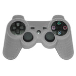 ZedLabz value soft silicone rubber skin grip cover for Sony PS3 controllers - semi clear white - 1