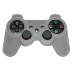 ZedLabz value soft silicone rubber skin grip cover for Sony PS3 controllers - semi clear white - 2